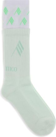 The Attico Womens Logo Cotton Socks Mint