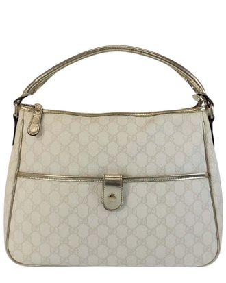 Gucci White Gg Supreme Canvas Handbag (Authentic Pre-Loved)