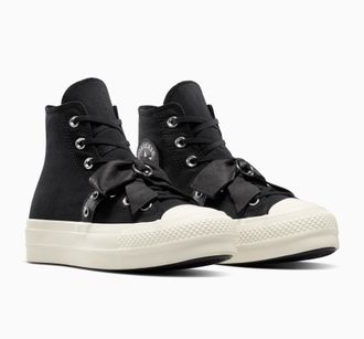 Converse Sneaker CONVERSE CHUCK TAYLOR ALL STAR LIFT, Damen, Gr. 39,5, schwarz, silber, egret, Textil, Schuhe Sneaker