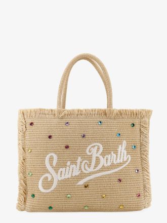 MC2 Saint Barth Borsa a mano Vanity Straw in rafia con strass multicolor - MC2 SAINT BARTH - gender_Woman