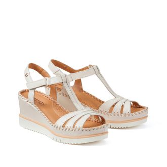 Pikolinos Sandalen in leer met sleehak Aguadulce