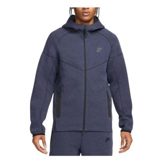 Nike Tech Fleece Windrunner Full-Zip Hoodie Obsidian Heather Black FB7921-473