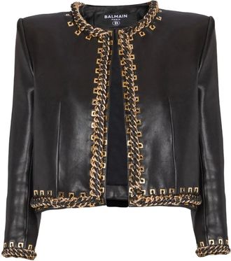 Balmain Giacca con catena - Nero