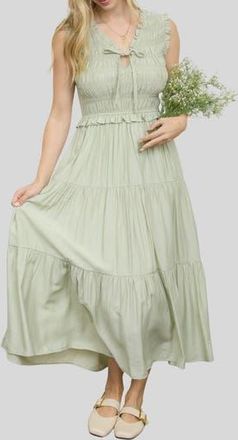 Blu Pepper Smocked Tiered Dress in Light Mint at Nordstrom Rack, Size Medium