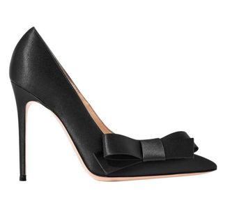 Gianvito Rossi Kyoto 100 Bow-embellished Satin Pumps Size 37