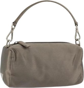 Prada Pre-owned Vintage Satin Hand Bag - Dames - Vintage Schoudertas - Grijs - ONE Size - Satijn - Vintage
