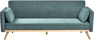 Beliani Sofa Bed ASAA Fabric Light Green