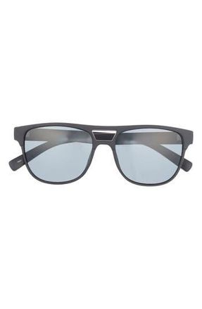 Hurley 55mm Rounded Aviator Sunglasses in Black at Nordstrom Rack