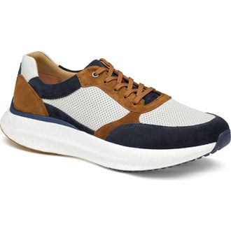 Johnston & Murphy Briley Perforated Sneaker in Navy Multi Suede/full Grain at Nordstrom Rack, Size 11.5