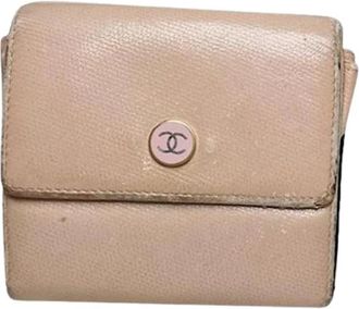Chanel Pre-owned 19 Portemonnee - Dames - Vintage Accessoires - Beige - ONE Size - Leer - Vintage