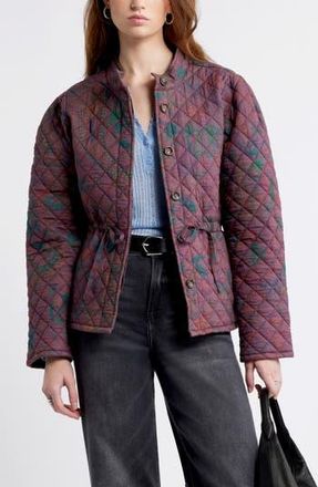 Treasure & Bond Paisley Quilted Jacket in Burgundy Paisley at Nordstrom Rack, Size Xx-Small