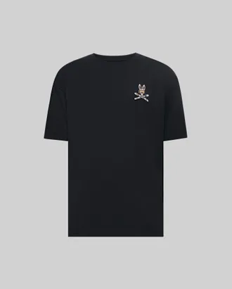 Psycho Bunny Mens Indigo Oversized Fit Tee 001 BLACK / XL