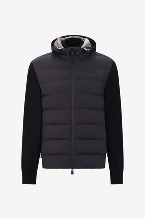 Moncler Cardigan aus Strick und Ripstop Apr&egrave;s-Ski