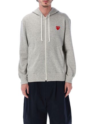 Comme Des Gar&ccedil;ons Red Heart Eye Graphics Zip Hoodie