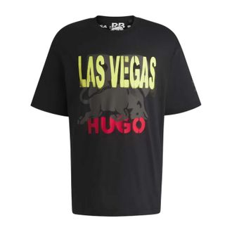 HUGO BOSS Hugo Heren-T-shirt met speciaal Las Vegas-ontwerp (Zwart)
