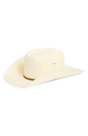 Brixton Laredo Straw Cowboy Hat in Bone at Nordstrom, Size Large