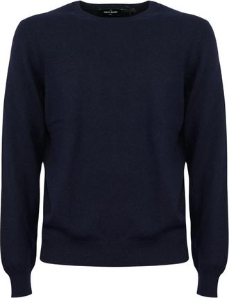Gran Sasso Maglione Girocollo Modello 55159/29890 - Heren - Ronde hals truien - Blauw - XL - Kasjmier - Truien & Vesten