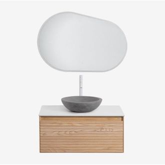Sklum Sklum - Conjunto De Mueble De Ba&ntilde;o En Madera De Fresno Tedrik