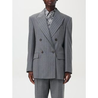 Brunello Cucinelli Womens Grey Pinstripe Double Breasted Jacket, Size 42