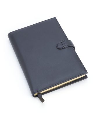 Royce Leather Monogrammed Leather Executive Journal with Rollerball Pen