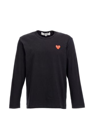 Comme Des Gar&ccedil;ons Camiseta de algod&oacute;n con coraz&oacute;n rojo de Comme Des Gar&ccedil;ons