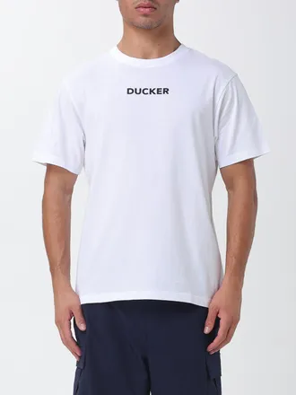 Save The Duck T-shirt girocollo in cotone con stampa slogan sul davanti