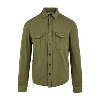 FILIPPO DE LAURENTIIS Camlmil Z530 Shirt - Heren - Casual Overhemden - Groen - L - Overhemden