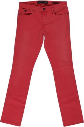 Guess Rode Katoenen Jeans & Broek - Heren - Slim Fit Jeans - Rood - W32 - Katoen - Jeans