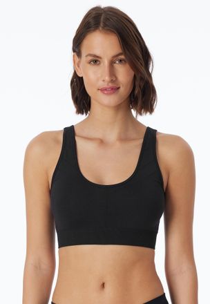 Schiesser Bustier SCHIESSER Casual Seamless, Damen, Gr. XXL, N-Gr, schwarz, Microtouch, Obermaterial: 95% Polyamid, 5% Elasthan, BHs Bustier, 2in1, wendebar, U-