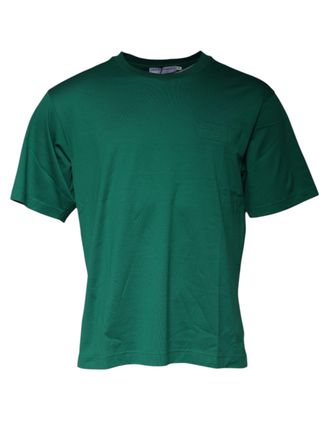 Dolce & Gabbana Green Logo Crew Neck Short Sleeves Mens T-shirt