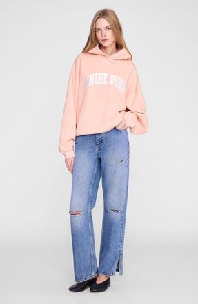 Anine Bing Harvey Sweatshirt in Coral Pink at Nordstrom, Size Xx-Small