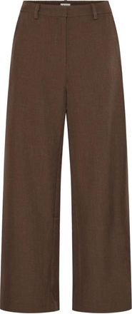 Ichi Ichi - Broek - Dames - Broeken - Bruin - Maat: S Leer