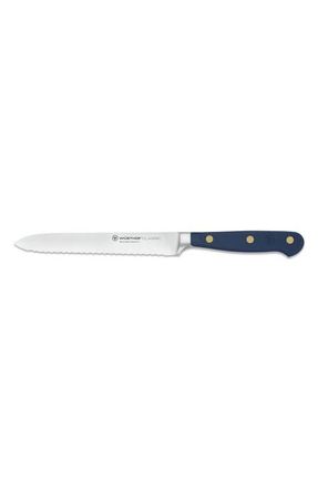 W&uuml;sthof Classic 5-Inch Serrated Utility Knife in Blue at Nordstrom