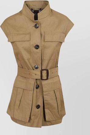 Dries Van Noten ventura safari belted mandarin collar jacket