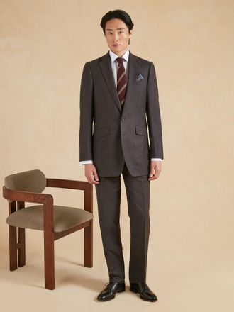 Oliver Brown Eaton Classic Fit Suit - Grey Flannel Wool