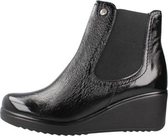 Pitillos Chelsea Laars Lakleer - Dames - Chelseaboots - Zwart - 38 EU - Leer - Schoenen