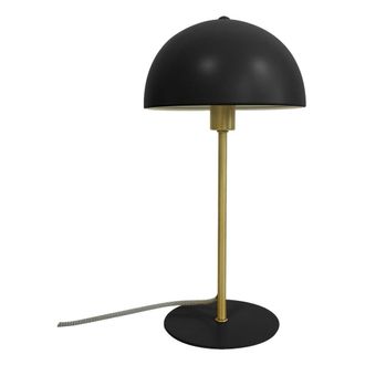 Leitmotiv L&aacute;mpara De Mesa Bonnet Metal Negro 39 Cm Dise&ntilde;o Retro Leitmotiv