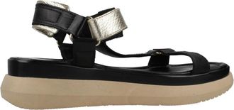 Mjus Plateau Sandalen - Dames - Sandalen - Zwart - 39 EU - Schoenen