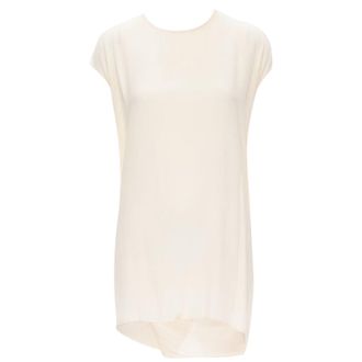 The Row silk modal knit wrap tie back tunic vest
