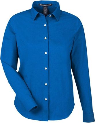 Devon & Jones Womens CrownLux Performance Spencer Poplin Dress Shirt