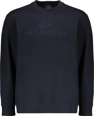 Paul & Shark Crewneck Sweatshirt - Heren - Sweatshirts - Blauw - 2XL - Katoen - Hoodies & sweatvesten