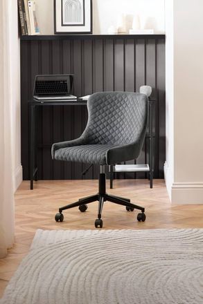 Julian Bowen Luxe Upholstered office Chair in Grey