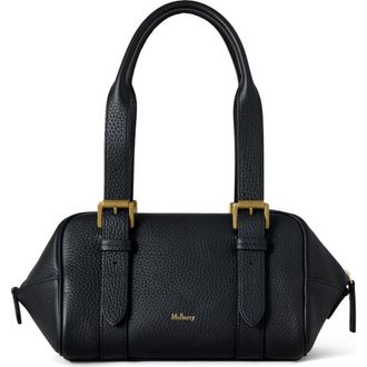 Mulberry Small Boston Heavy Grain Top Handle Bag in Black at Nordstrom
