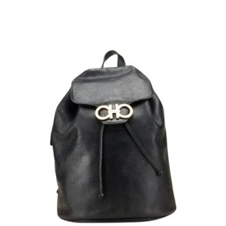 Ferragamo Pre-owned Backpacks, female, Black, Size: ONE SIZE Pre-owned Leather backpacks