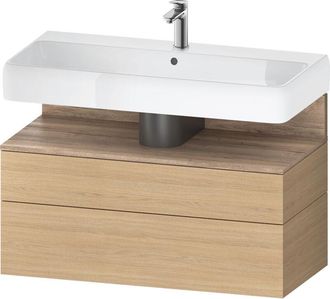 Duravit Duravit - Qatego Mueble Bajo Lavabo, 1 Extra&iacute;ble Y 1 Caj&oacute;n