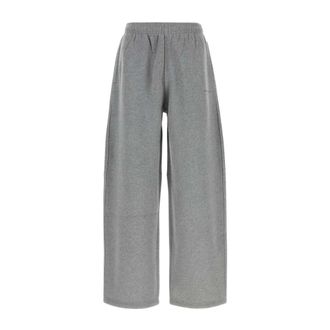 Alexander Wang Pantal&oacute;n deportivo con pedrer&iacute;a de cristal de tiro medio - Trousers - Hombre - Gris - S