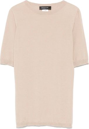 Fabiana Filippi Polo in cashmere a maniche corte - Toni neutri