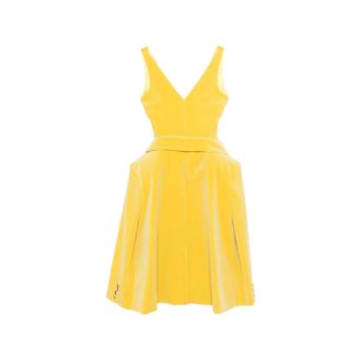 J.W.Anderson V-neck Midi Dress - female - JW Anderson - Midi Dresses - Yellow - 2XS - Dresses