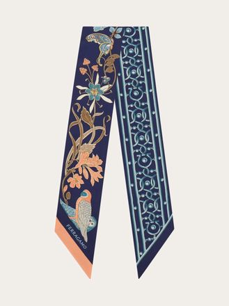 Ferragamo Donna Mini bandeau stampa Liberty Blu