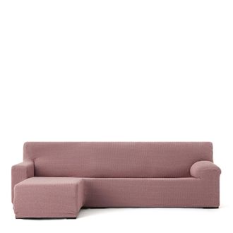 Eysa Funda de sof&aacute; chaise longue izquierda b/c rosa 250 - 360 cm